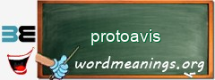 WordMeaning blackboard for protoavis